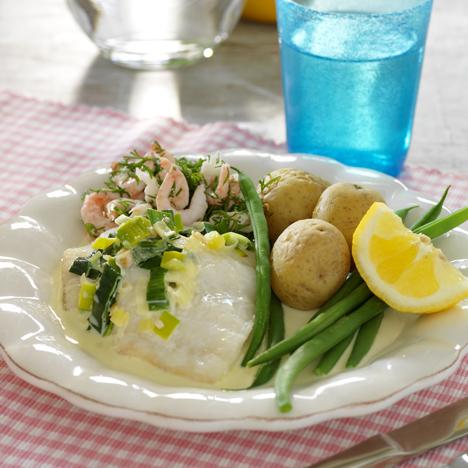 Fisk med kaviarsås