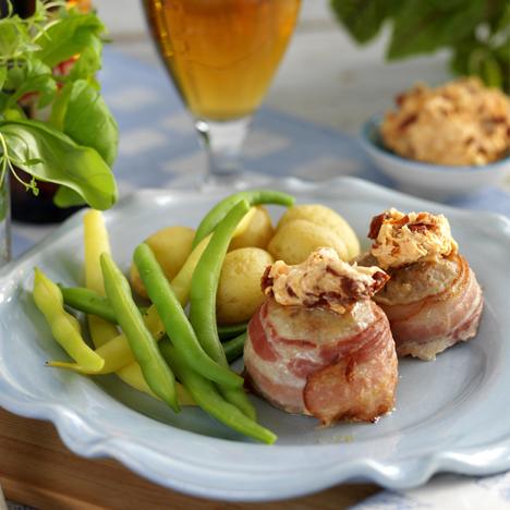 Baconbiffar med tomatsmör