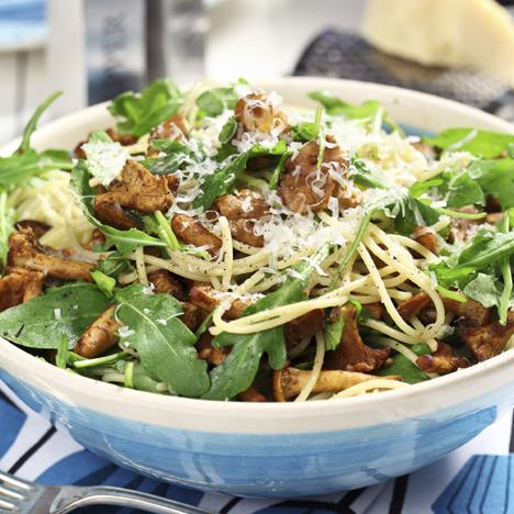 Spagetti med kantareller