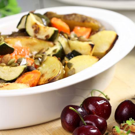 Rostade rotfrukter och squash