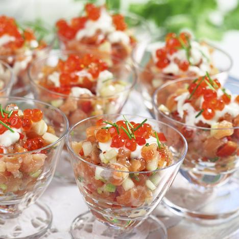 Laxtartar med wasabidressing