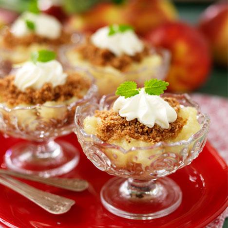 Äppeldessert med kanelsmul