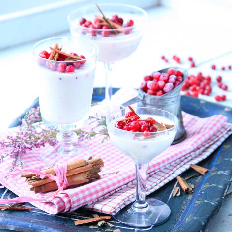 Lingonpannacotta med kanel