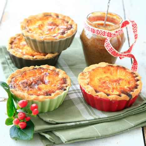 Quiche med skinka och julsenap