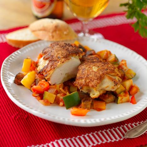 Fisk- och tomatpanna