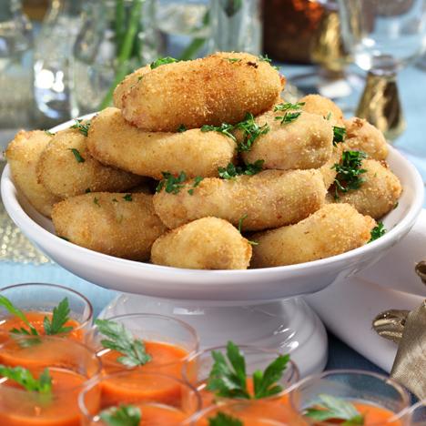 Kroketter med skinka och ost