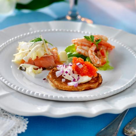 Gravad lax med äpple