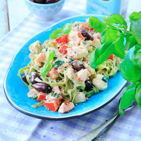 Kycklingpasta med fetaost
