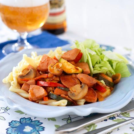 Korv stroganoff på nytt sätt