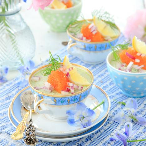 Blomkålspannacotta med löjrom