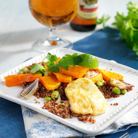 Quinoasallad med haloumi