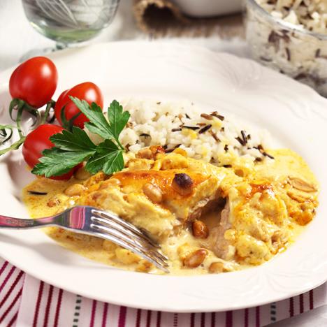 Chili- och currygratinerade kotletter
