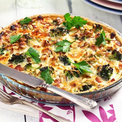 Kassler- och broccolipaj