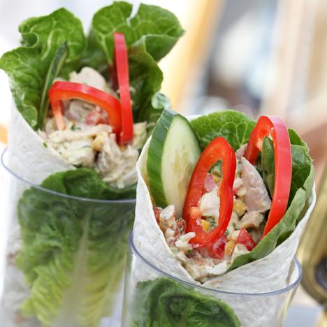Kycklingwraps med gremolatakräm