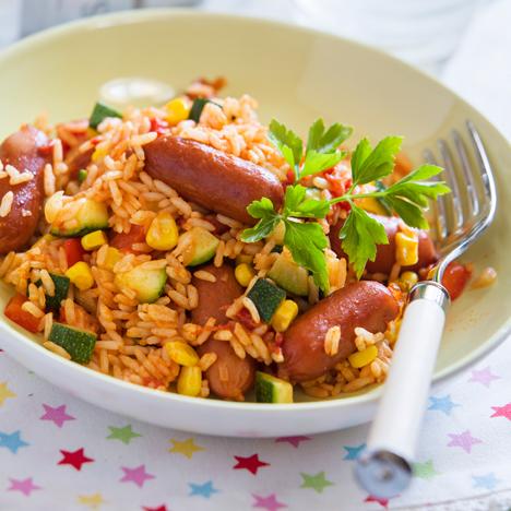 Jambalaya med chorizo
