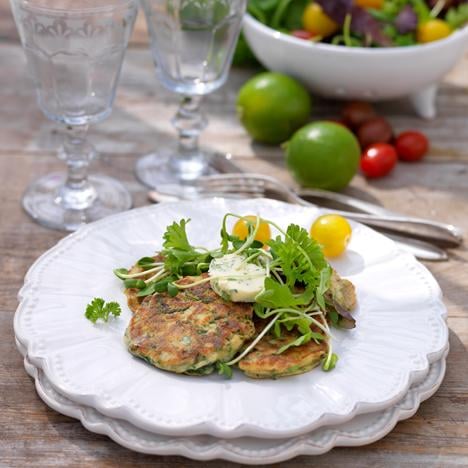 Gröna plättar med limesmör