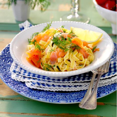 Laxpasta med dill