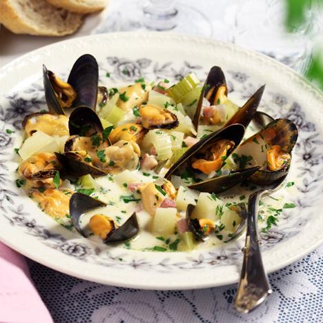 Klassisk amerikansk Clam chowder
