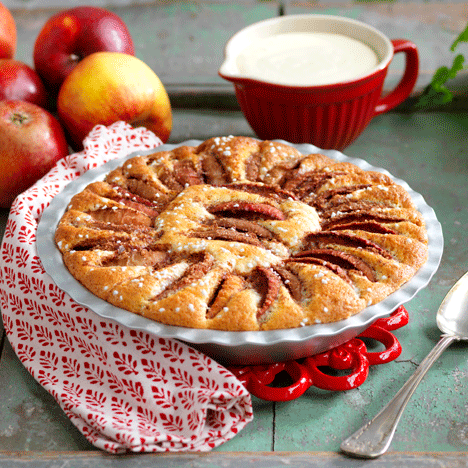 Citronkaka med äpple