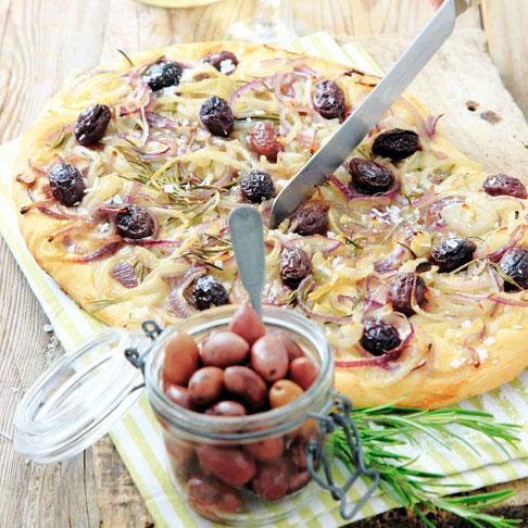 Lök- och olivbröd