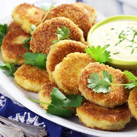 Krabbkakor med limesås