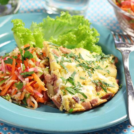 Frittata med kassler och korv