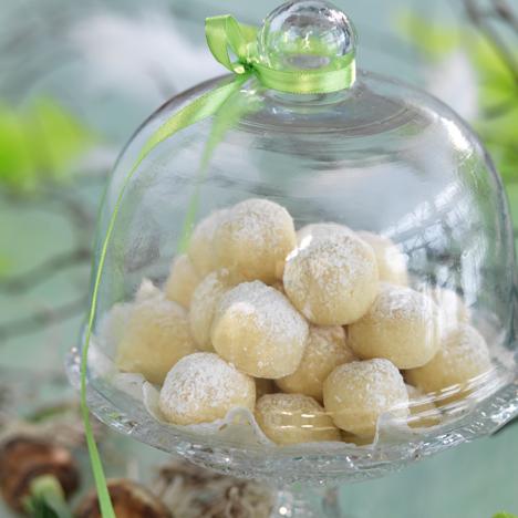 Vit chokladtryffel med mandel
