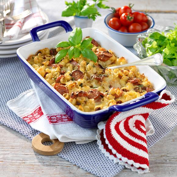 Makaronipudding med italiensk touch