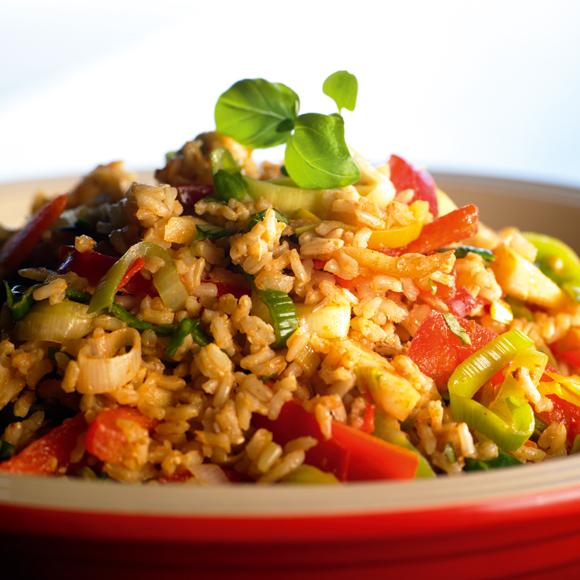 Pilaffris med chili