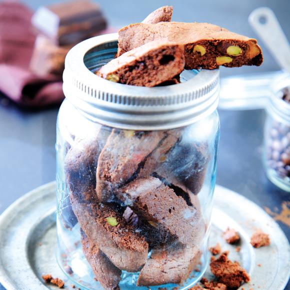 Chokladbiscotti med pistaschmandel