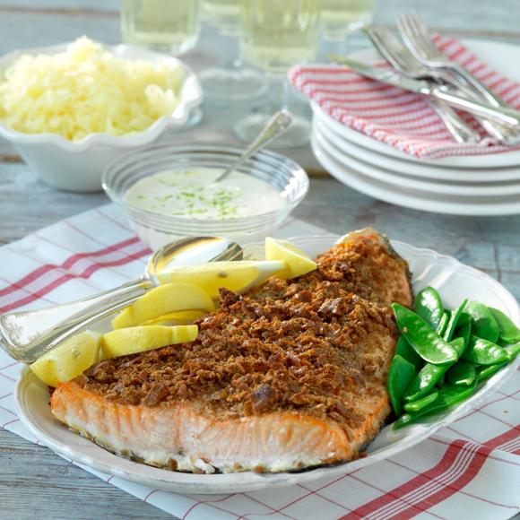 Amis lax med knäckebröd