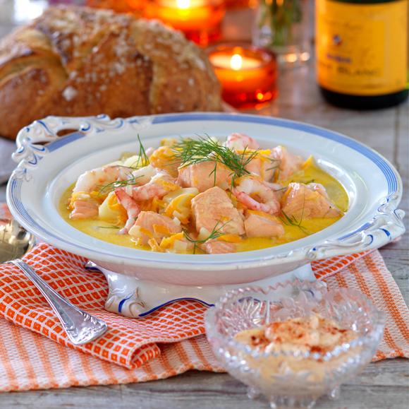 Laxgryta med chiliaioli