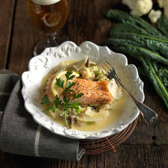 Blomotto med citronbakad lax
