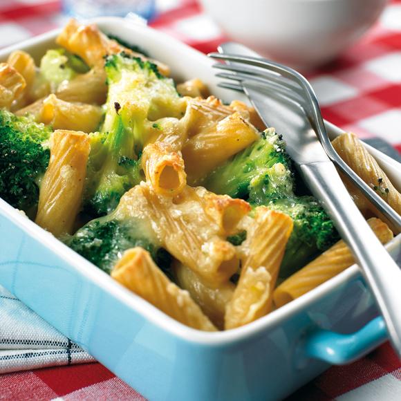 Broccoli- och pastagratäng