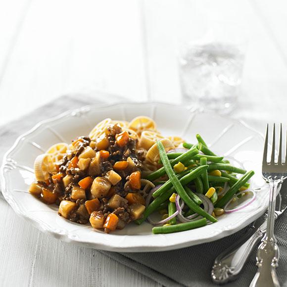 Köttfärs med rotfrukter
