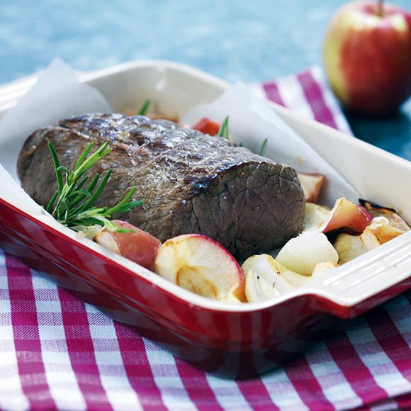 Rostbiff med äpple