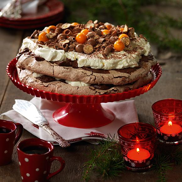 Pavlova  med chokladkräm