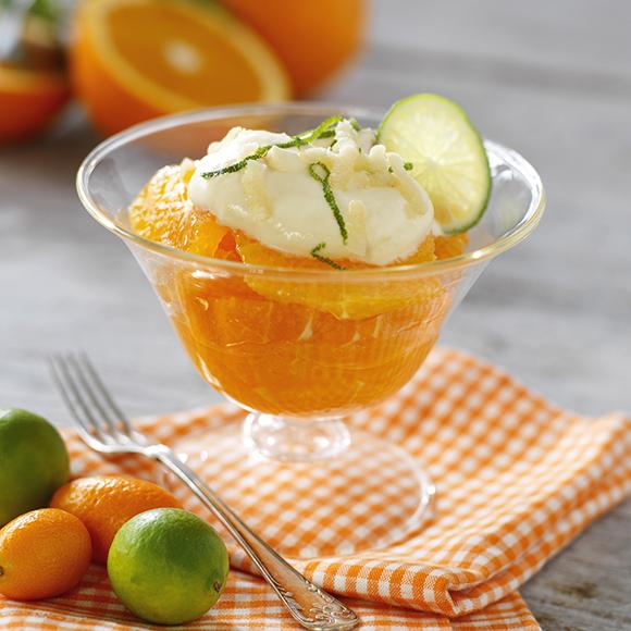 Citrussallad med mandelgrädde