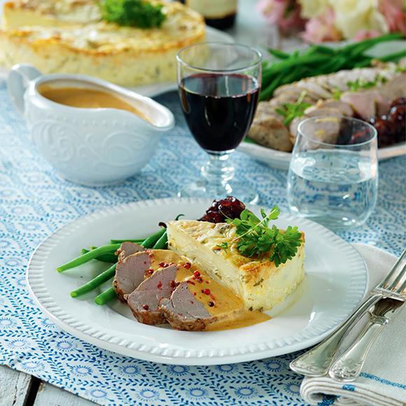 Fläskfilé med pepparsås