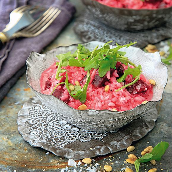 Rödbetsrisotto med pecorino