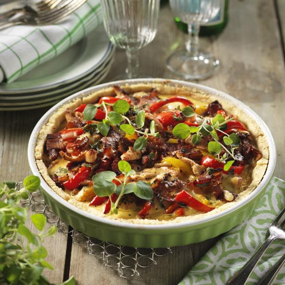 Kycklingpaj med bacon