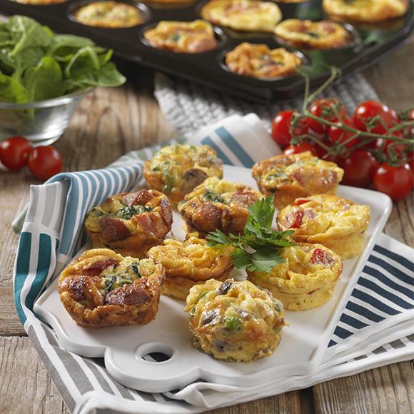 Äggmuffins med salami