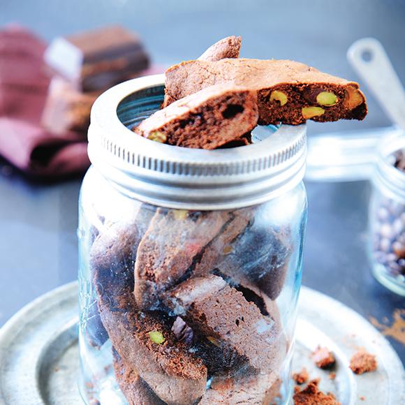Chokladbiscotti med pistaschmandel