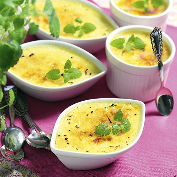 Crème brûlée med apelsinsmak