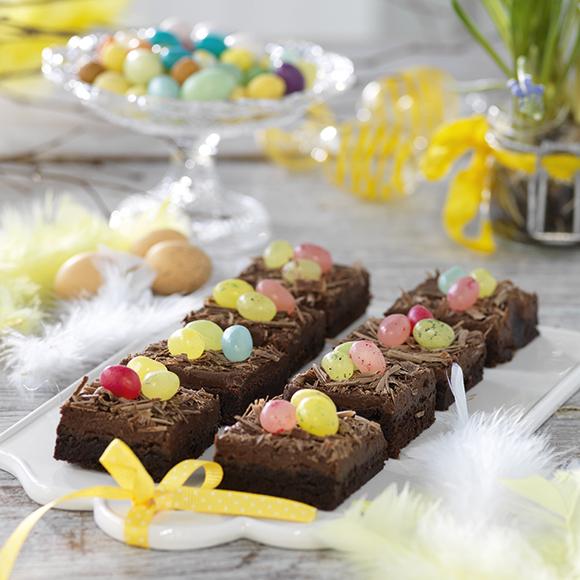 Brownie med chokladglasyr