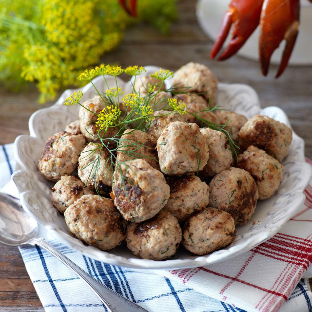 Köttbullar med citron och dill