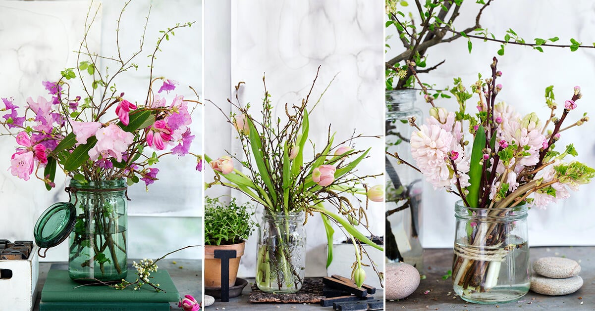 Smygstarta våren med blommande kvistar