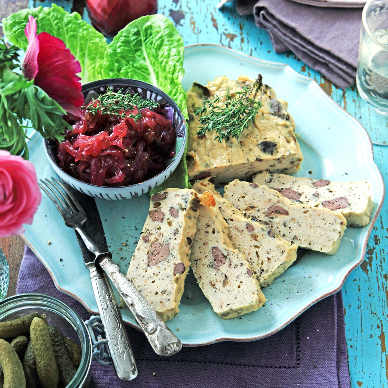 Kycklingpaté med rödlöksmarmelad