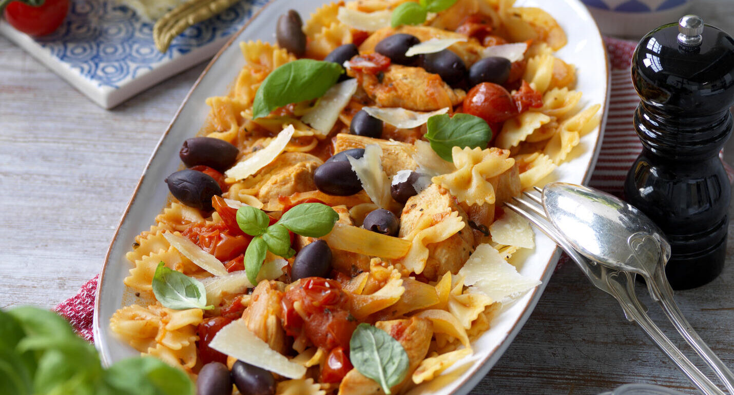 Toscansk kyckling med pasta