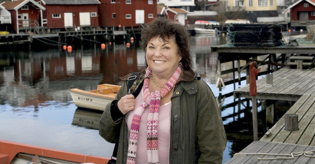 Viveca Lärn i Grundsund, där stora delar av Saltön spelats in. Foto: Bosse Håkansson/Bilduppdraget